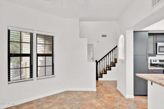 a view of an entryway with staircase