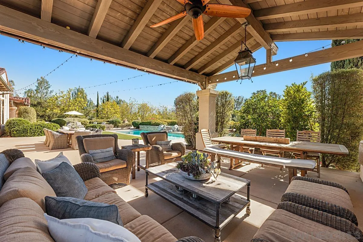 13657 Paseo De La Huerta Poway, CA 92064 - Photo 28 of 38 a view of a patio with couches chairs and a table