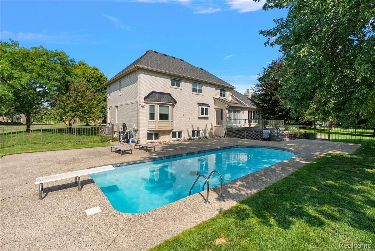 4190 Carbary Court Rochester, MI 48306 - Photo 62 of 78 Rear Elevation with Pool Alternate View