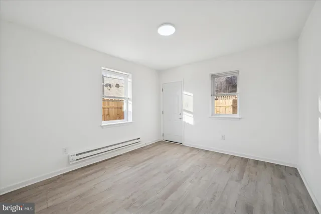 an empty room with a window