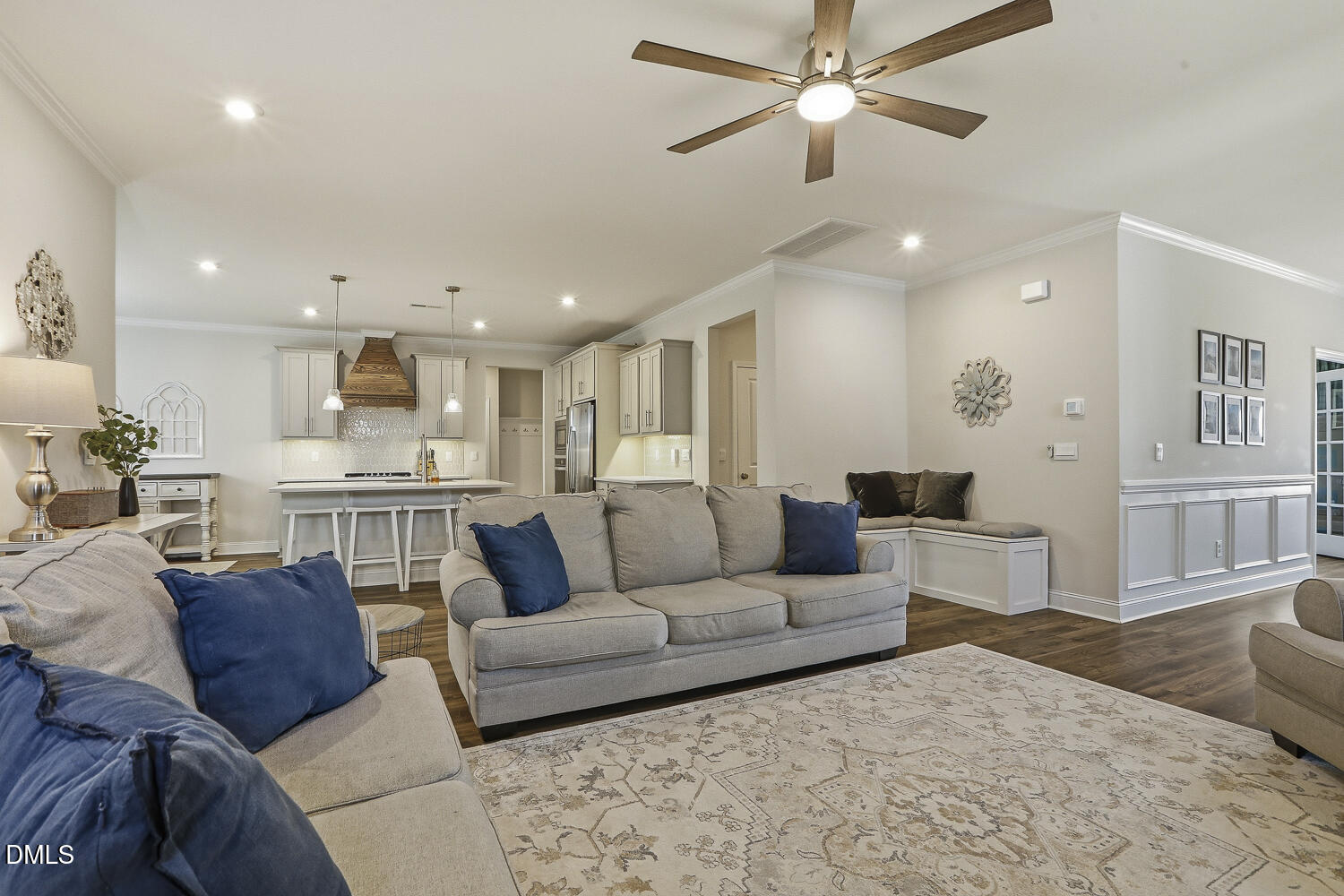 801 Oak Rose Lane Rolesville, NC 27571 - Photo 16 of 70 a living room with furniture and kitchen view