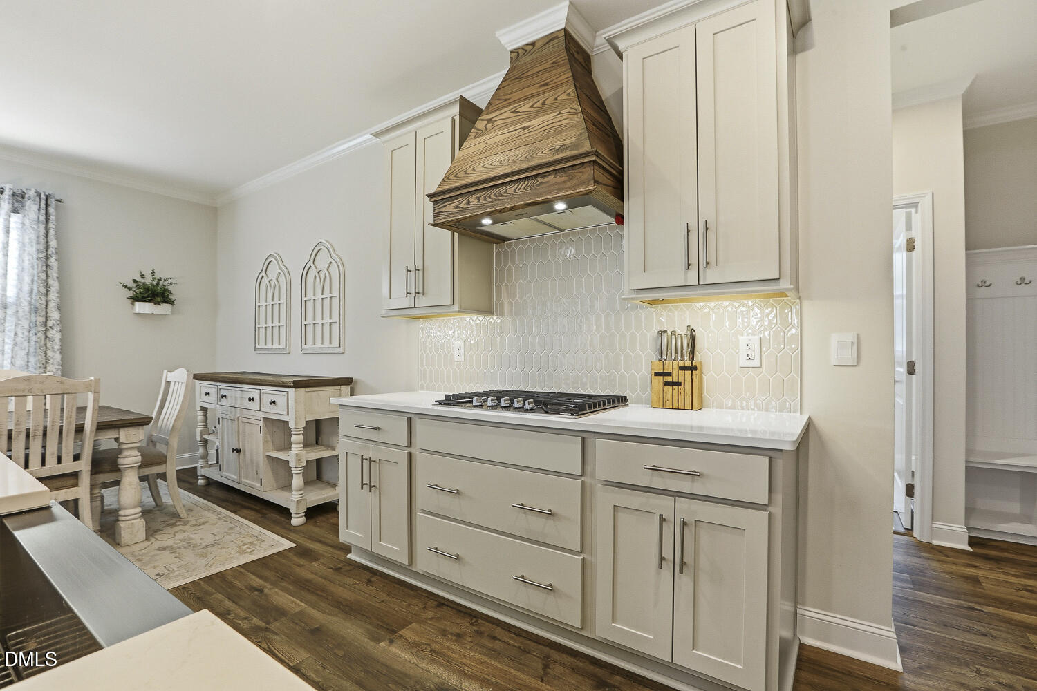801 Oak Rose Lane Rolesville, NC 27571 - Photo 20 of 70 a kitchen with cabinets and wooden floor