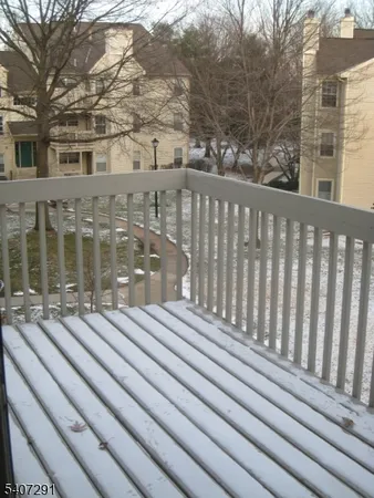 a view of a building from a balcony