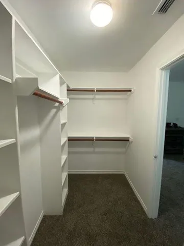 a storage room with an empty space