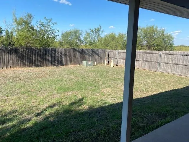 a view of back yard from a window