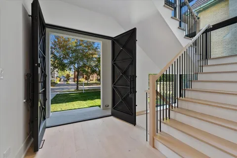a view of water heater room with a empty space