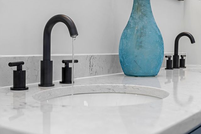 a close view of sink