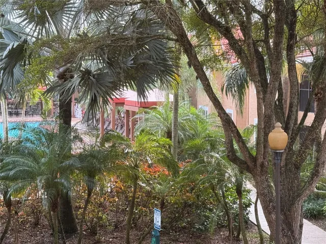 a plant that is in front of a building