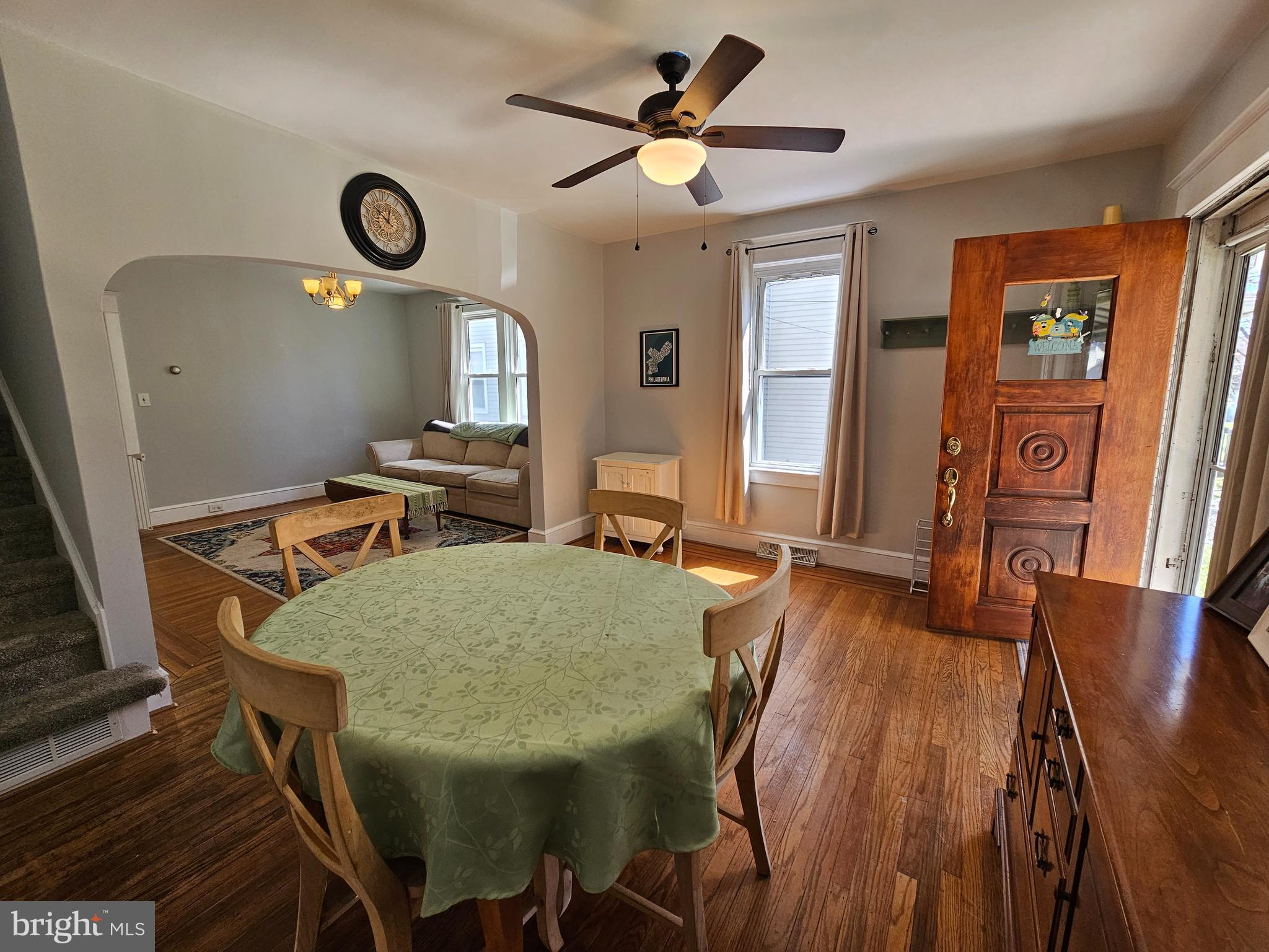 303 Delaware Avenue Riverside, NJ 08075 - Photo 15 of 30 a view of a dining room with furniture window and wooden floor