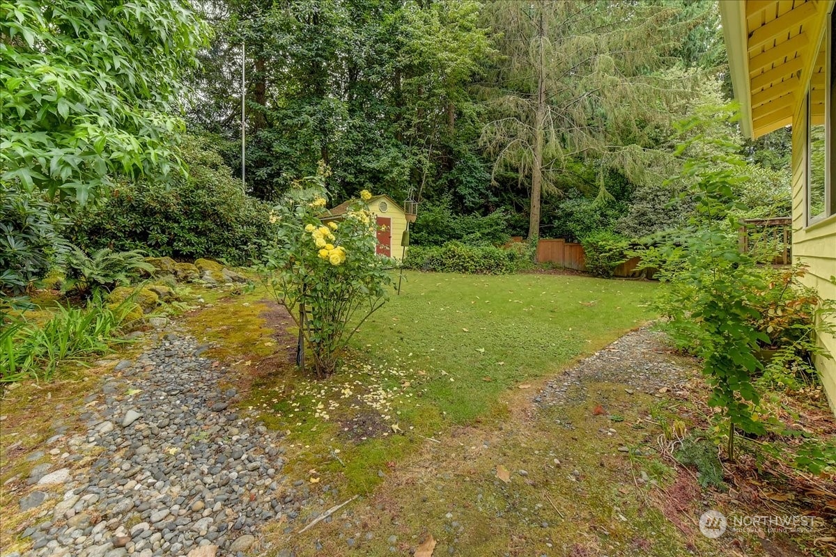 10451 Northeast 204th Place Bothell, WA 98011 - Photo 40 of 40 a view of a yard with plants and large trees