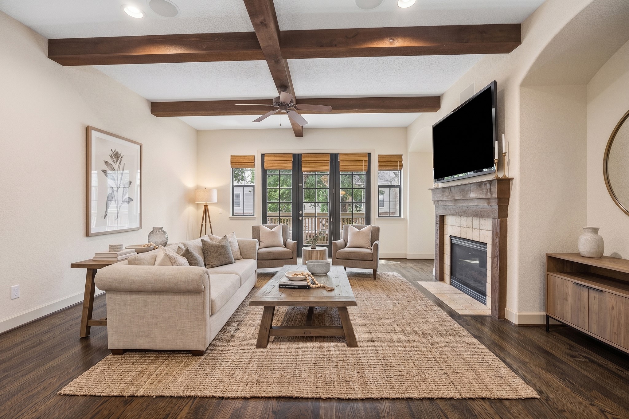 4301 Gibson Street Houston, TX 77007 - Photo 6 of 24 Virtually furnished. Second floor features open concept living room, dining room and kitchen.