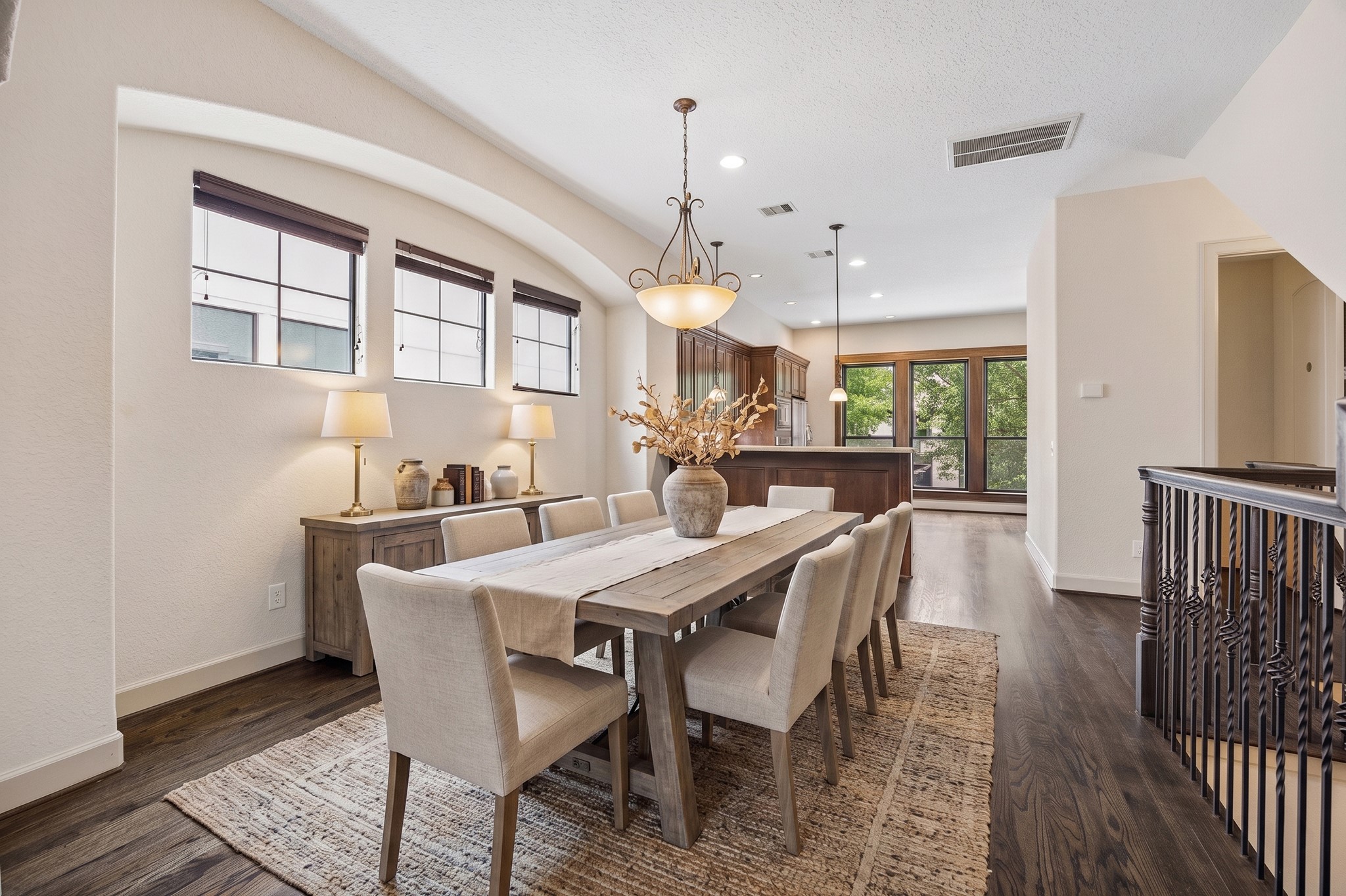 4301 Gibson Street Houston, TX 77007 - Photo 9 of 24 Virtually furnished. Good sized dining room looking towards kitchen.