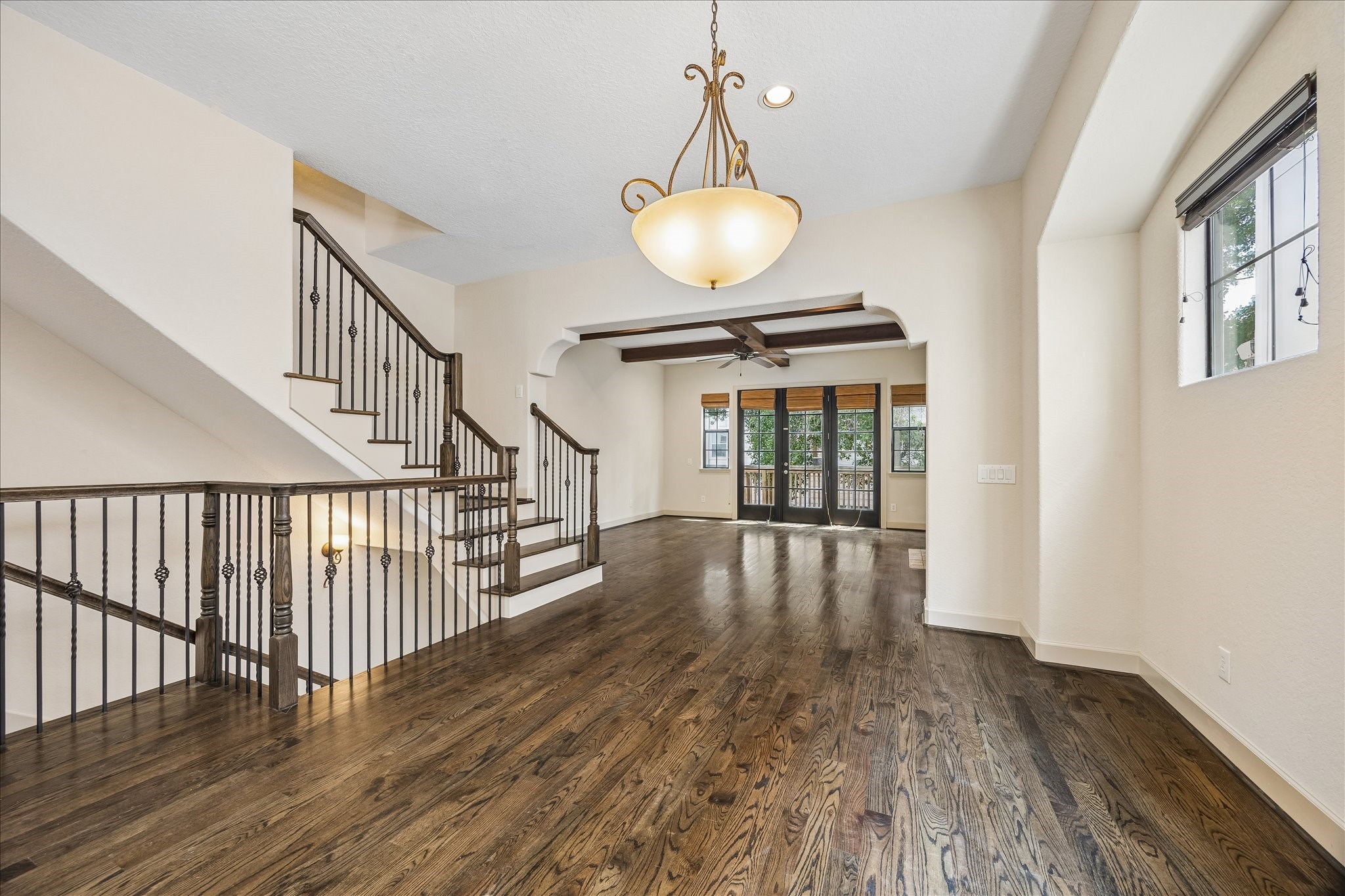 4301 Gibson Street Houston, TX 77007 - Photo 10 of 24 View of dining room looking to the living room and French doors leading to balcony.