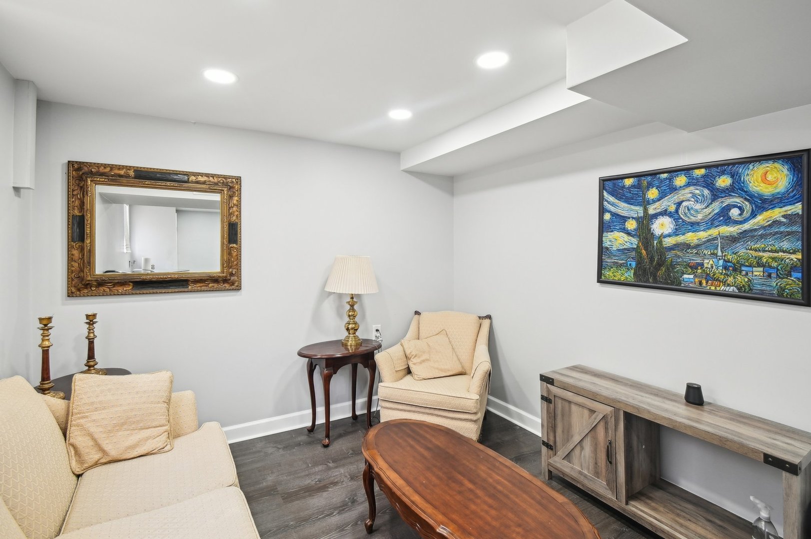 703 Sunset Circle Streamwood, IL 60107 - Photo 12 of 22 a living room with furniture and a flat screen tv