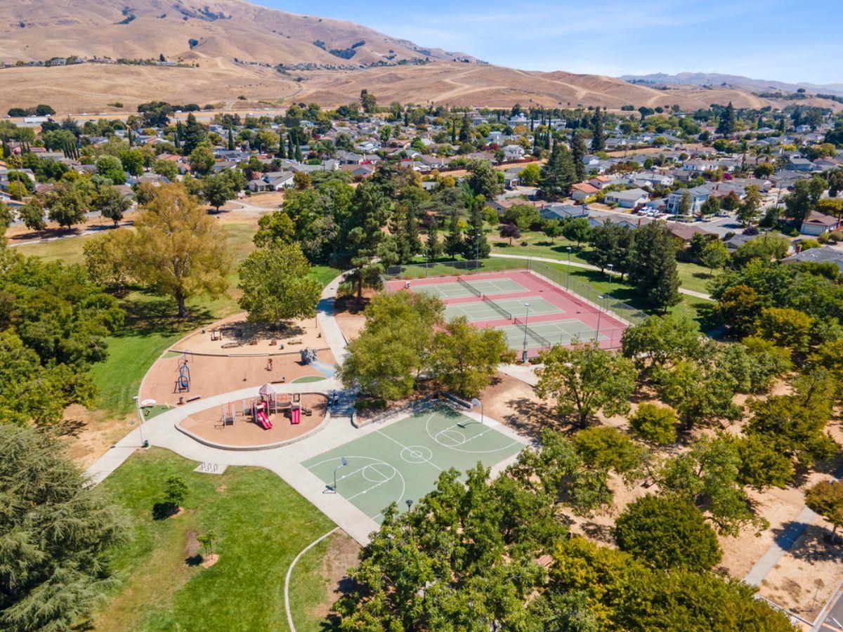 47236 Cavanaugh Common Fremont, CA 94539 - Photo 46 of 52 an aerial view of residential house with an outdoor space
