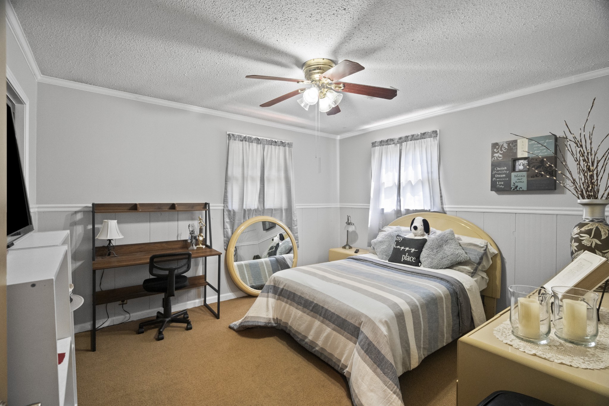 3828 Martins Chapel Road Springfield, TN 37172 - Photo 26 of 51 a bedroom with two beds and a chandelier