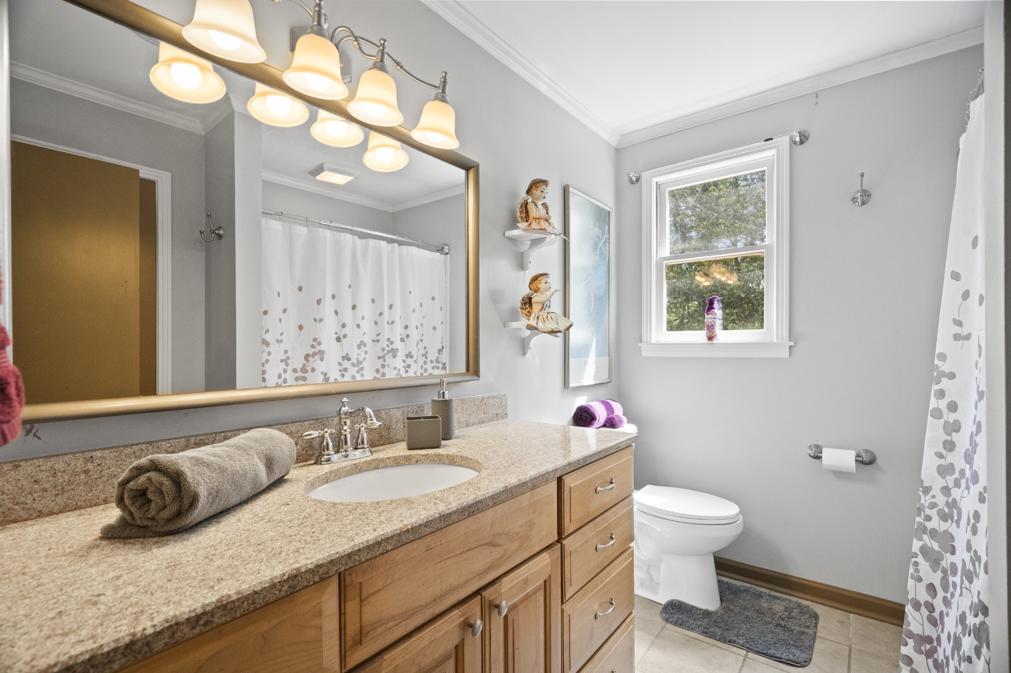 3828 Martins Chapel Road Springfield, TN 37172 - Photo 29 of 51 a bathroom with a granite countertop sink mirror vanity and toilet