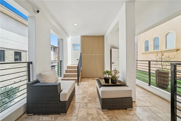 a view of a hallway with entryway