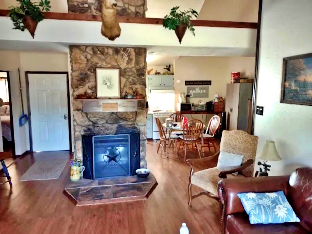1085 Reeves Road Garwood, TX 77442 - Photo 2 of 28 a living room with furniture and fireplace