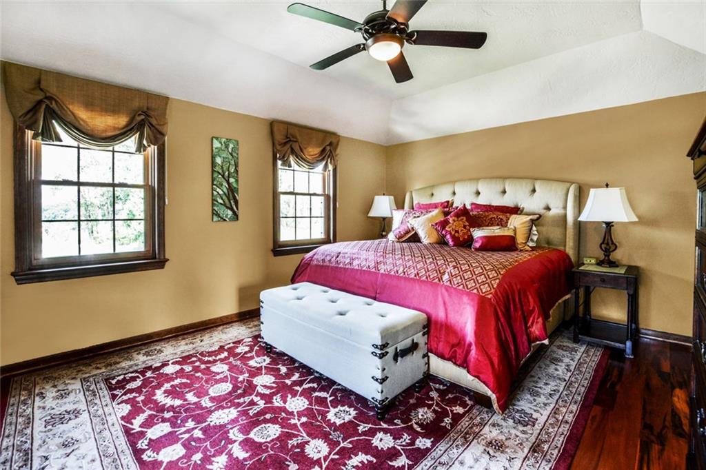261 Pinkerton Road Wexford, PA 15090 - Photo 12 of 25 Master Bedroom w/Hardwood Floors, Tray Ceiling & Lighted Ceiling Fan.