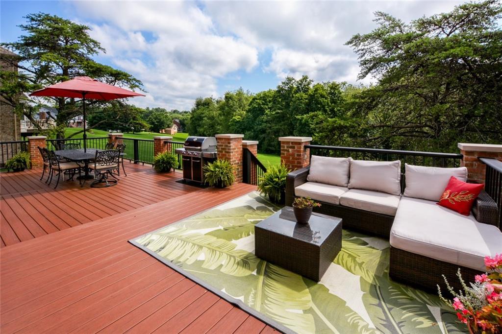 261 Pinkerton Road Wexford, PA 15090 - Photo 23 of 25 Newer Maintenance Free Deck ((37x34) w/ Steps to Level Rear Yard, which Backs to Trees.