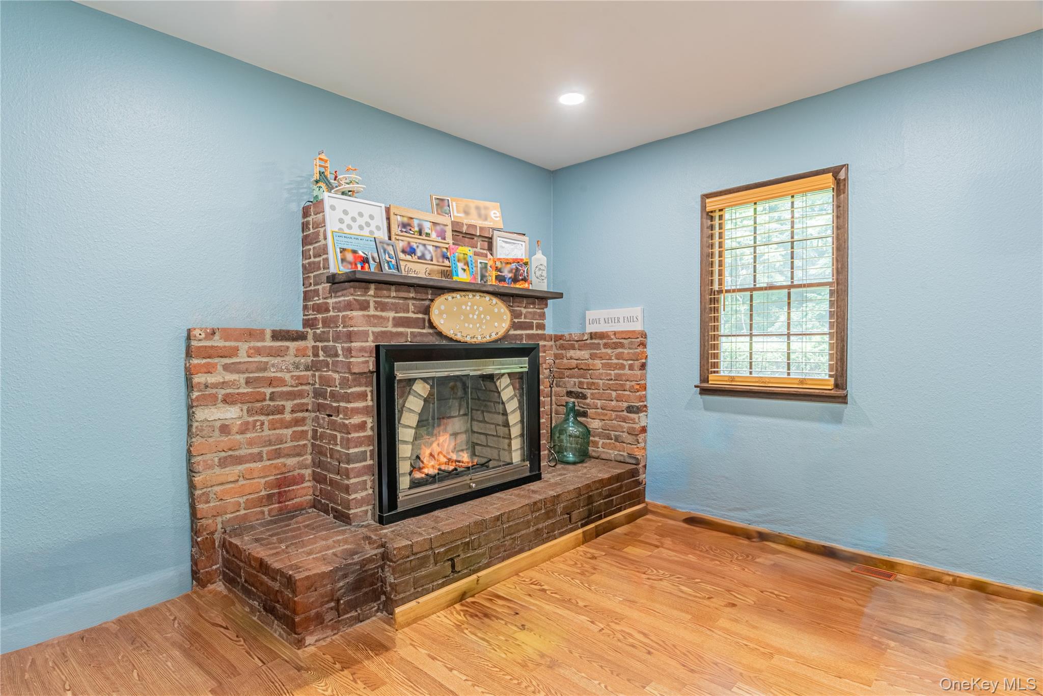 6 Swain Road Pleasant Valley, NY 12569 - Photo 22 of 33 a living room with furniture a flat screen tv and a fireplace