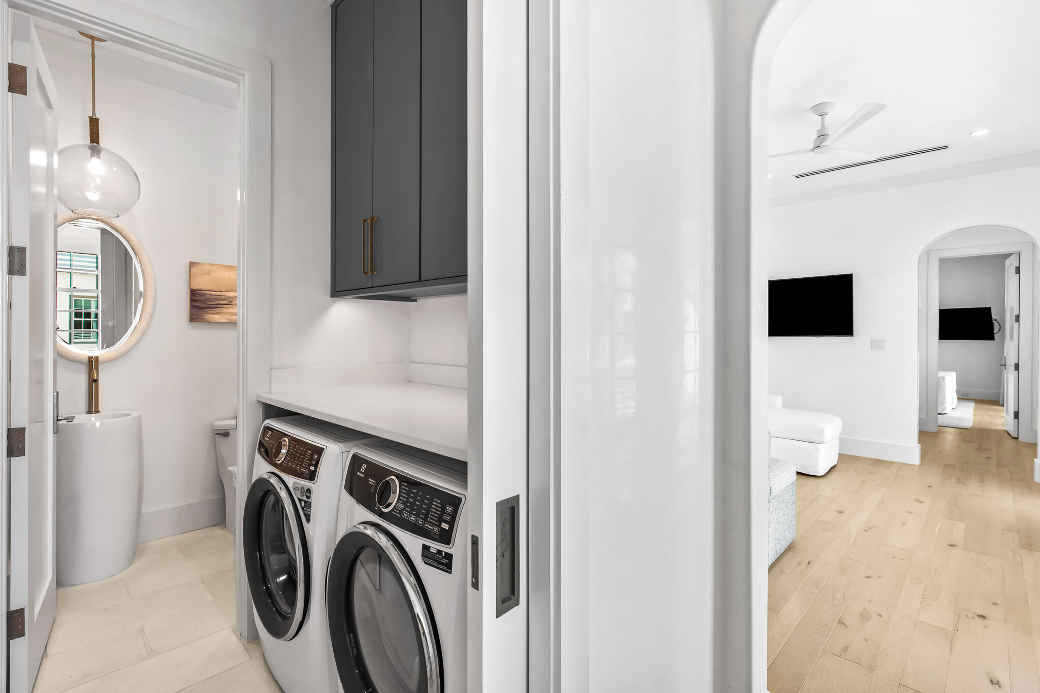 40 Smugglers Alley Inlet Beach, FL 32461 - Photo 19 of 59 a view of bathroom with a washer and dryer