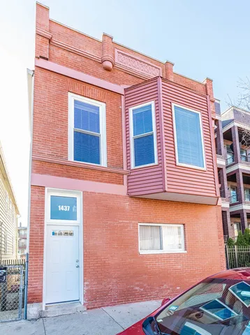 a front view of a building