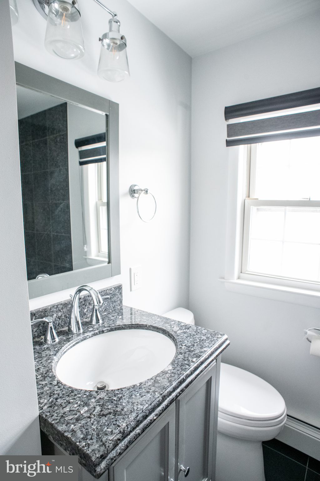 115 Murphy Road Wilmington, DE 19803 - Photo 16 of 17 a bathroom with a granite countertop sink and a toilet