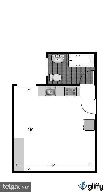 2209 Walnut Street, Unit 3M Philadelphia, PA 19103 - Photo 3 of 7 a picture of a room with a floor to ceiling window