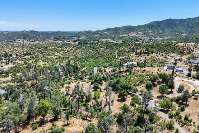 an aerial view of residential house and green space