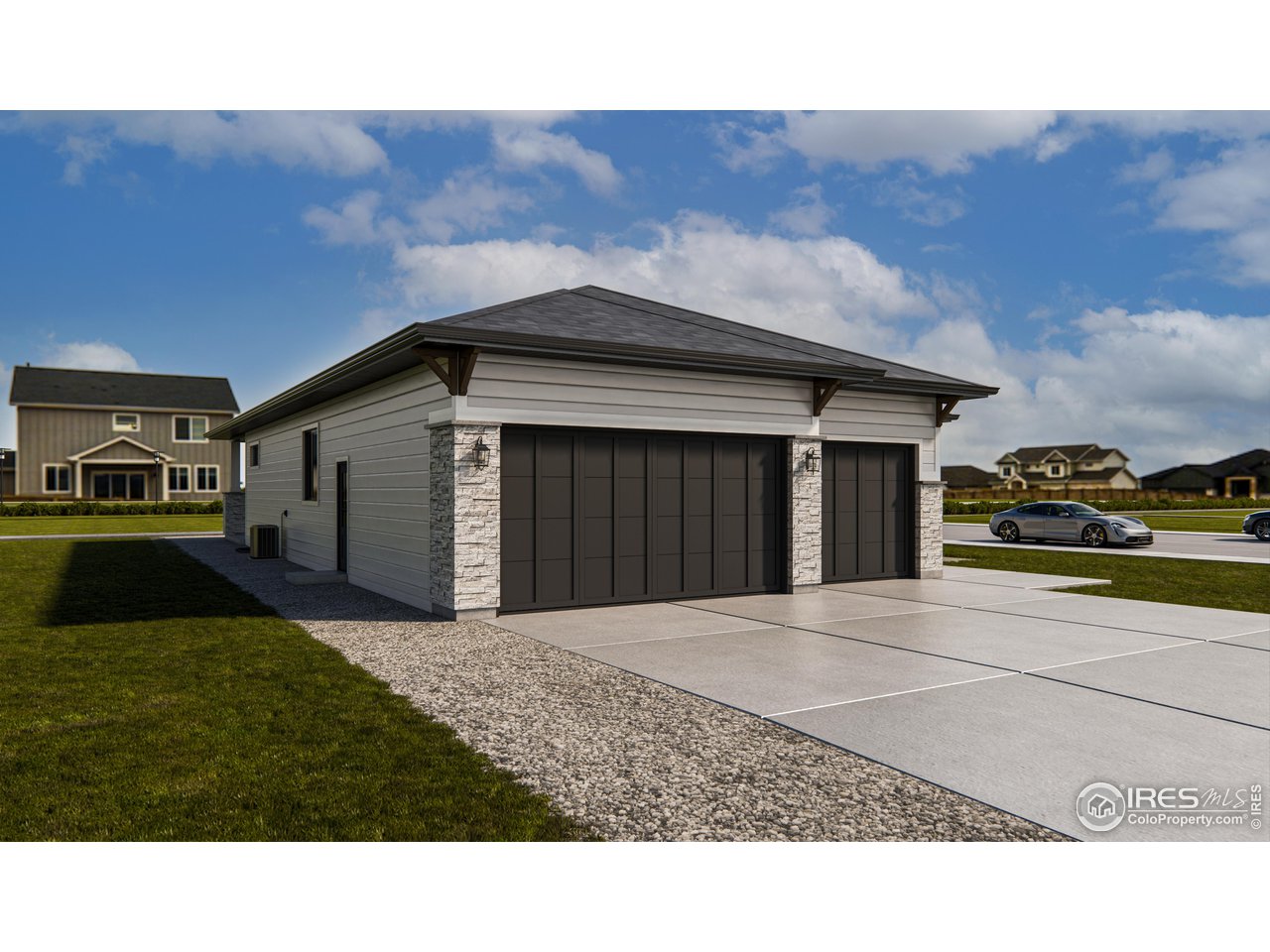 862 Canoe Birch Drive Windsor, CO 80550 - Photo 2 of 7 a black and white building with a yard