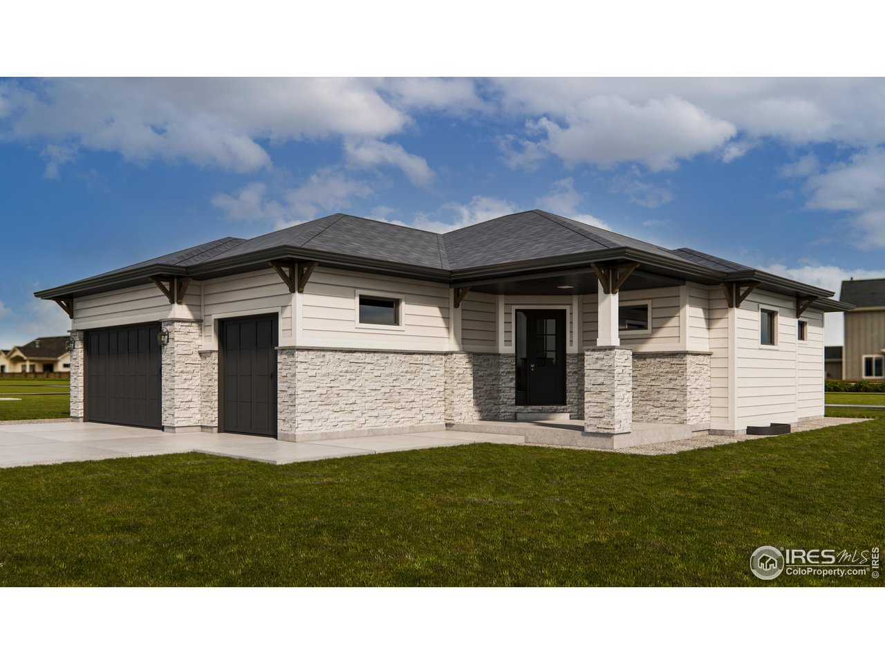 862 Canoe Birch Drive Windsor, CO 80550 - Photo 3 of 7 a front view of a house with a garden