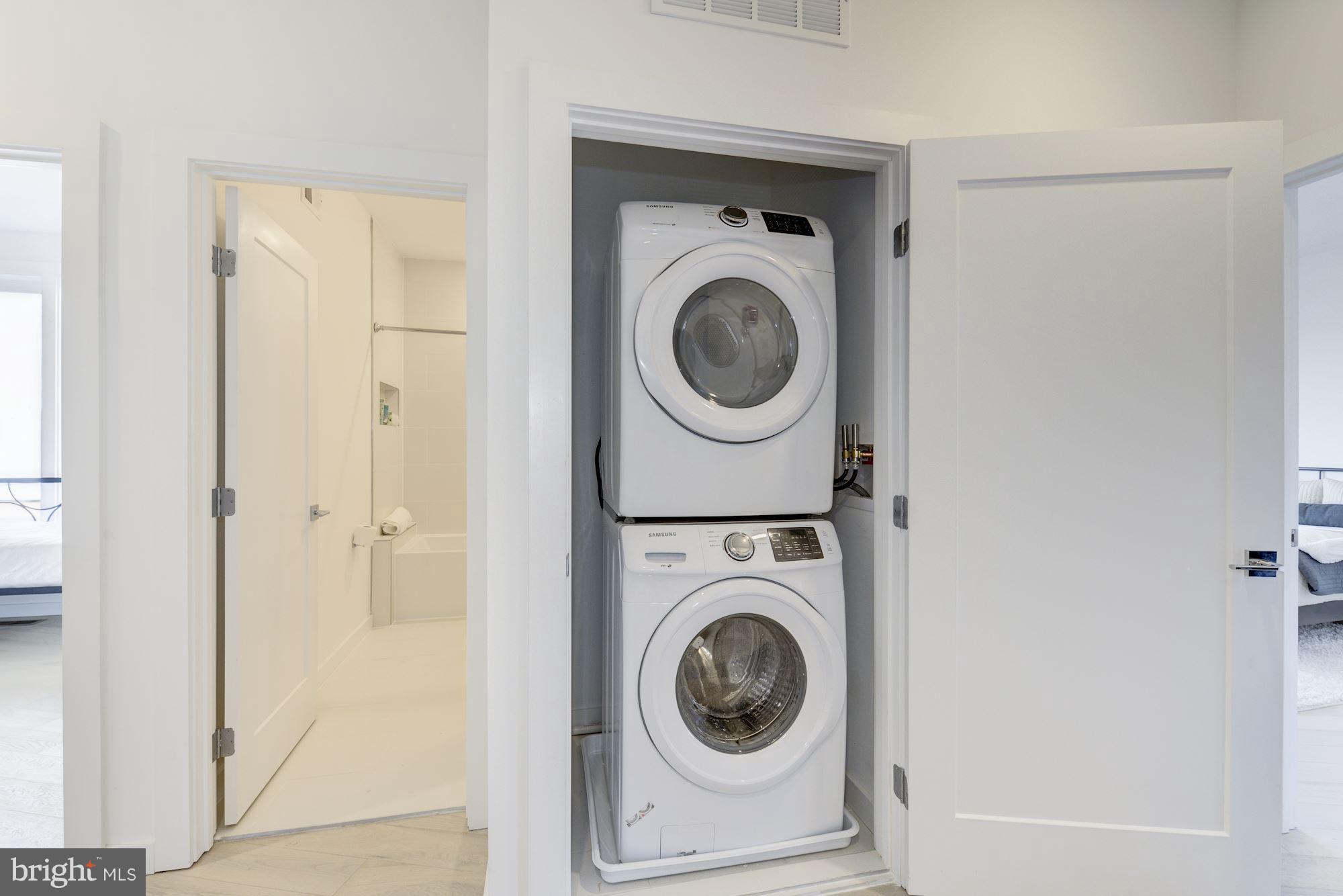 1869 Corcoran Street Northeast, Unit B Washington, DC 20002 - Photo 27 of 30 a utility room with dryer and washer