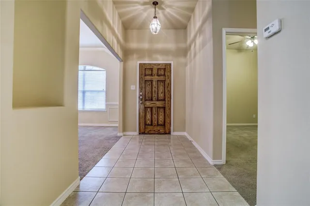 en view interior of the house and front door