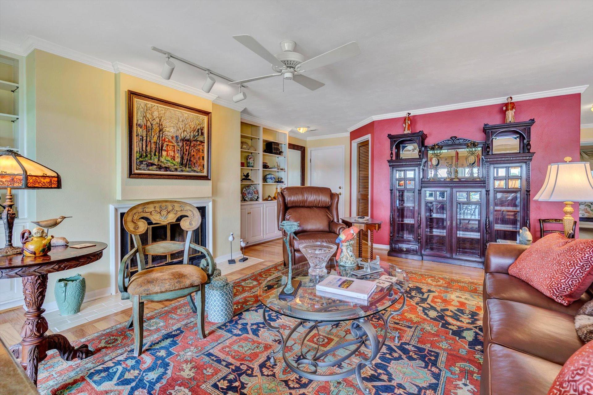 845 Gangplank Road, Unit 207 Moneta, VA 24121 - Photo 9 of 29 a living room with fireplace furniture and a rug