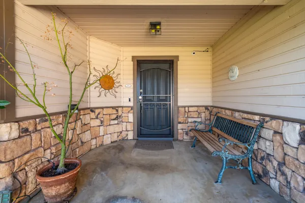 a view of front door of house