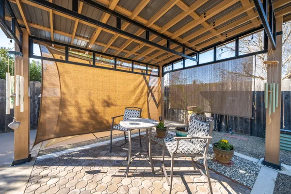 a view of a porch