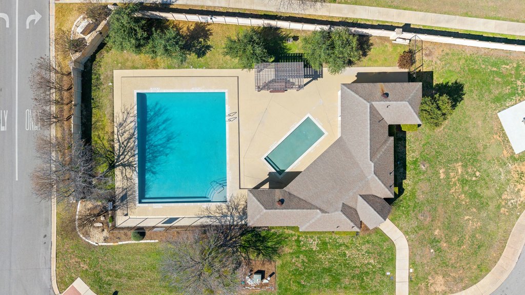 2305 Candle Ridge Trail Georgetown, TX 78626 - Photo 35 of 40 Drone / aerial view of a pool area