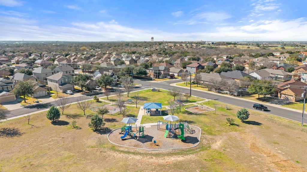 2305 Candle Ridge Trail Georgetown, TX 78626 - Photo 37 of 40 Aerial view of residential area featuring a community park
