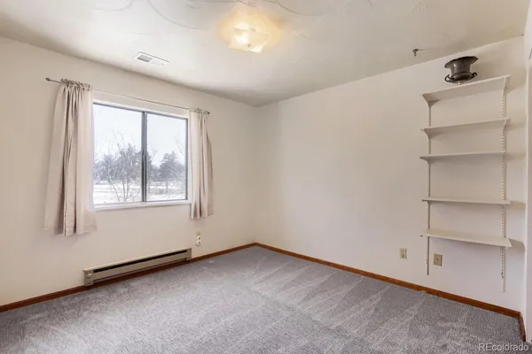 an empty room with a window