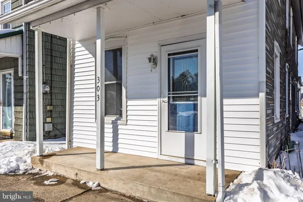 a view of a door of the house