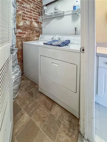 a view of a storage and utility room