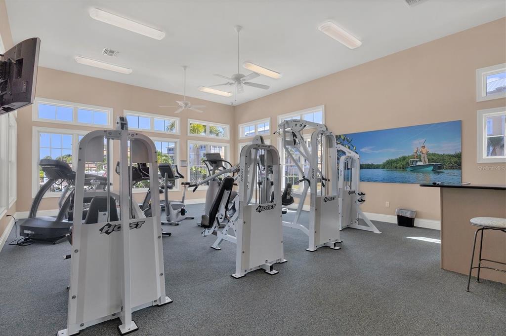 10720 Lemon Creek Loop, Unit 103 Englewood, FL 34224 - Photo 42 of 50 a view of a room with gym equipment