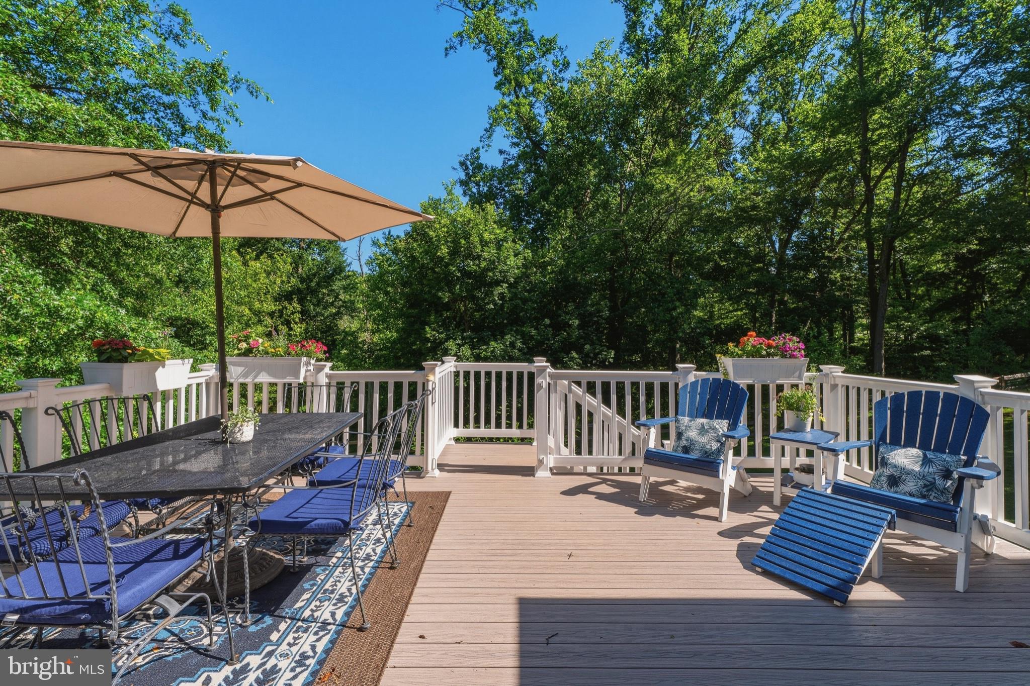 1102 Greenway Road Cockeysville, MD 21030 - Photo 8 of 47 Serene deck surrounded by lush greenery.