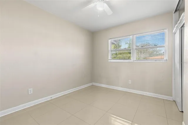 an empty room with a window