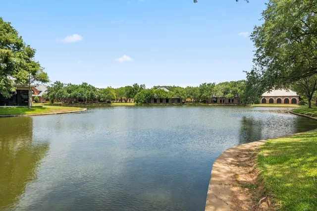 a view of a lake with houses