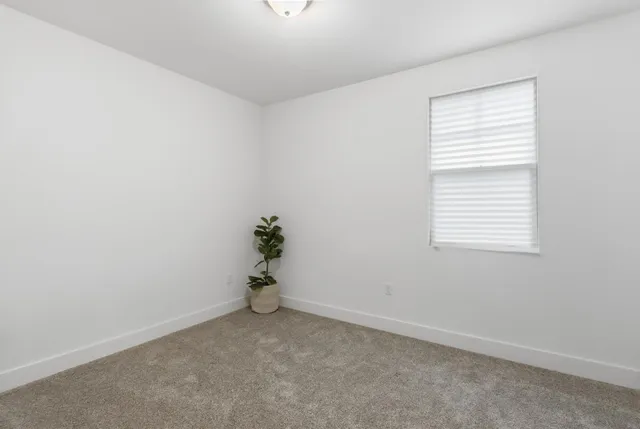 an empty room with a closet