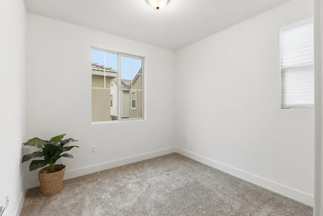 an empty room with closet