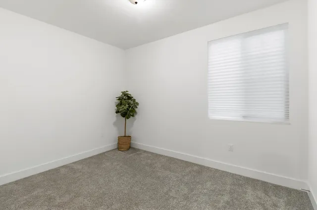 an empty room with closet